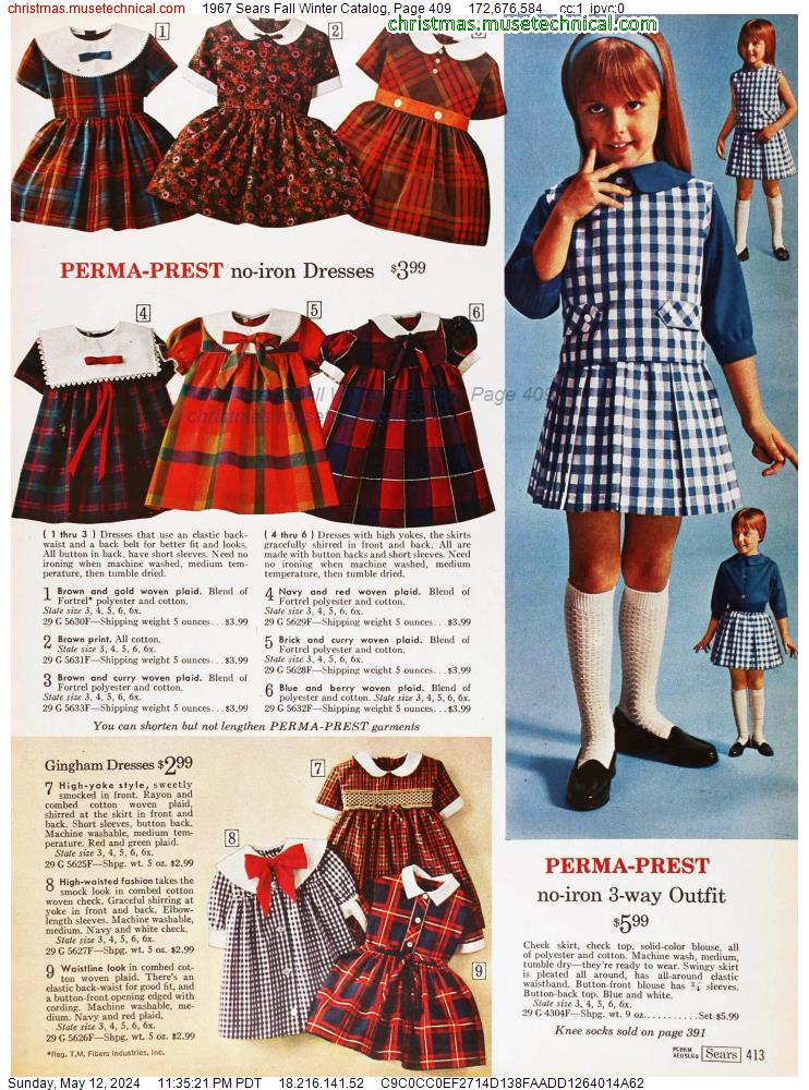 1967 Sears Fall Winter Catalog, Page 409