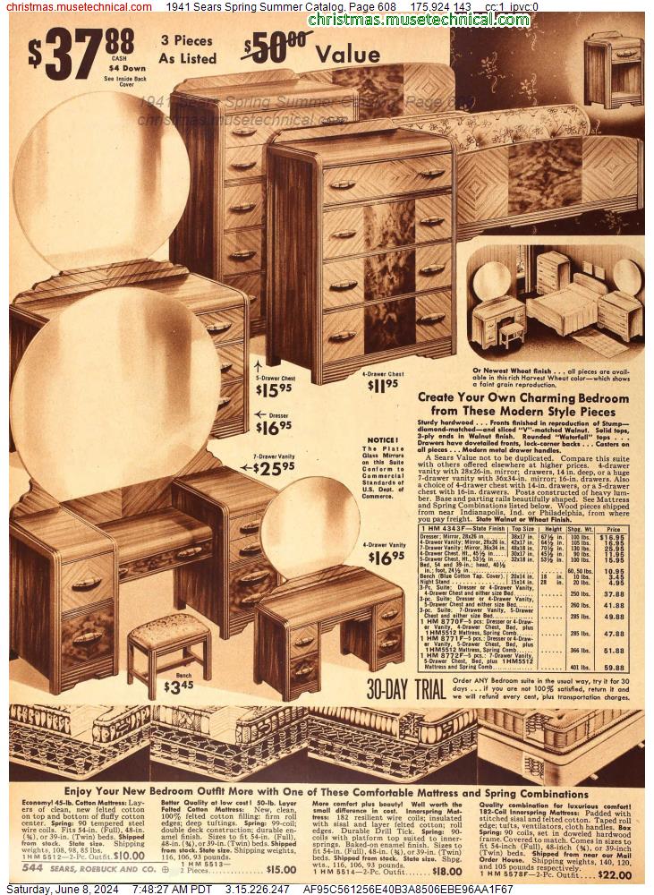 1941 Sears Spring Summer Catalog, Page 608
