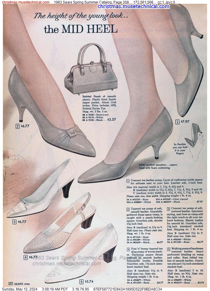 1963 Sears Spring Summer Catalog, Page 308