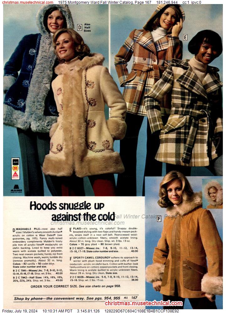 1975 Montgomery Ward Fall Winter Catalog, Page 167