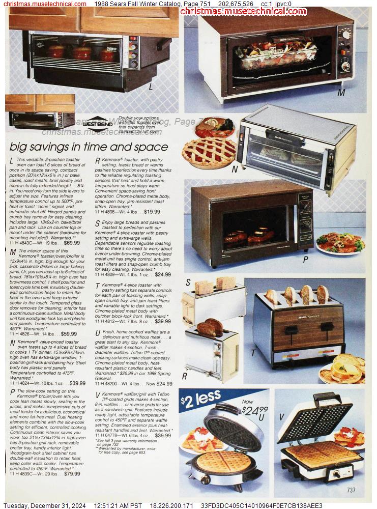 1988 Sears Fall Winter Catalog, Page 751