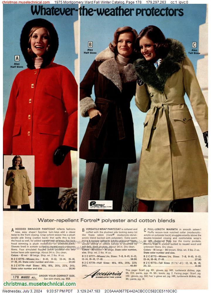 1975 Montgomery Ward Fall Winter Catalog, Page 178