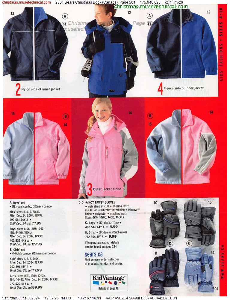 2004 Sears Christmas Book (Canada), Page 501