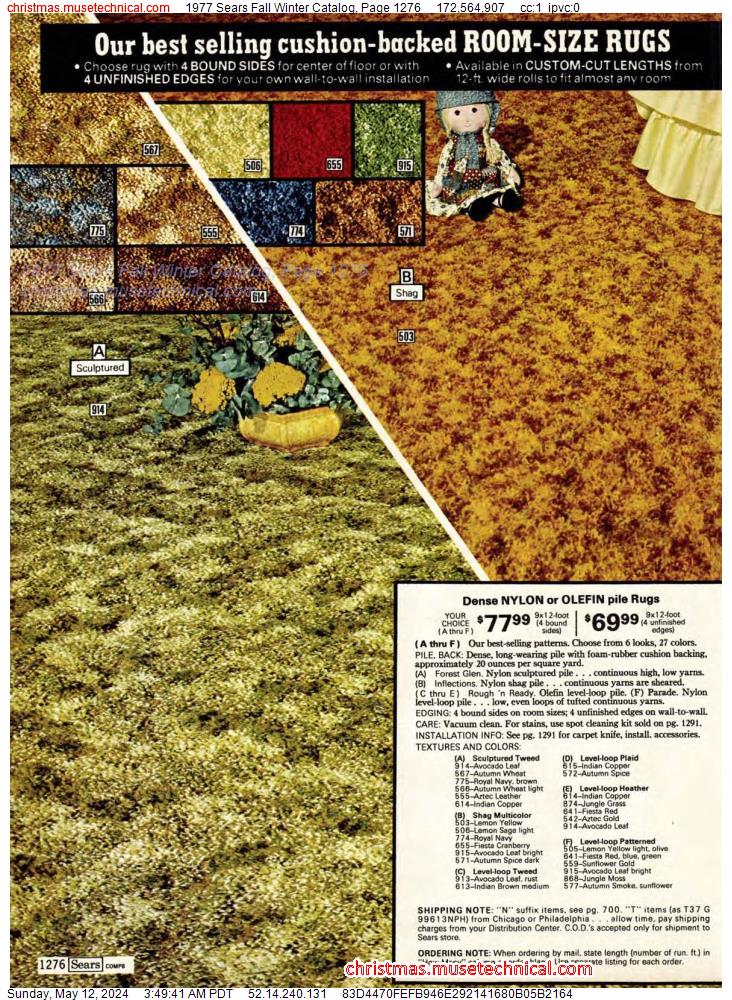 1977 Sears Fall Winter Catalog, Page 1276