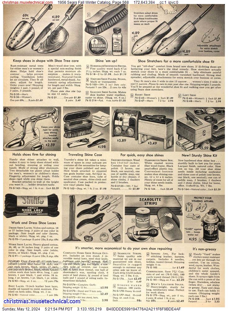 1956 Sears Fall Winter Catalog, Page 568