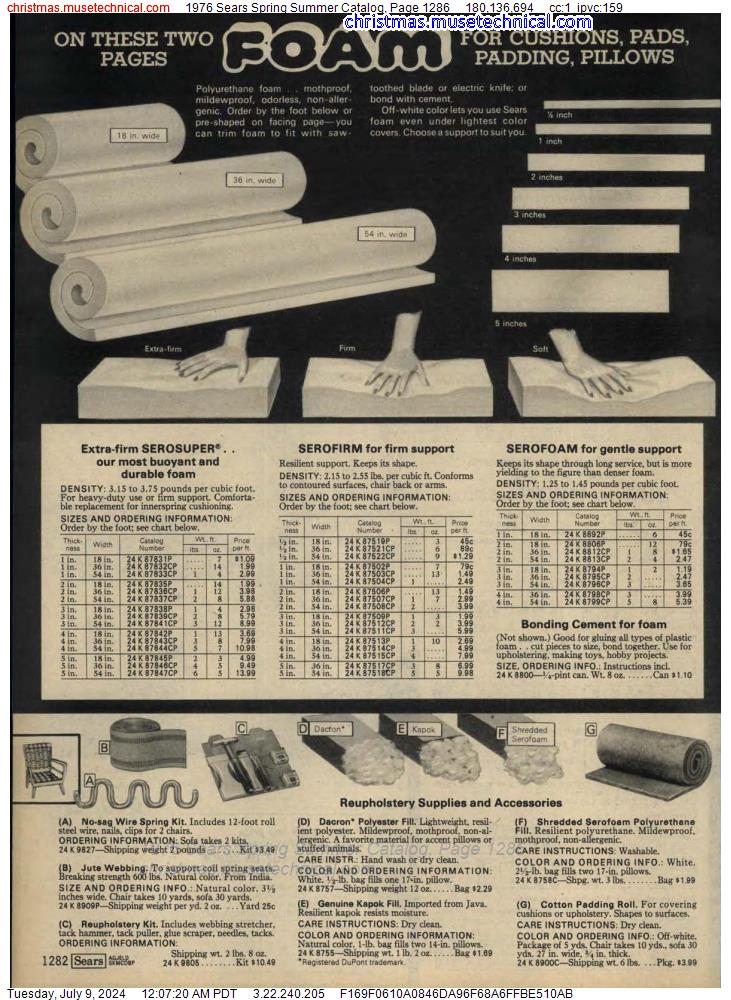 1976 Sears Spring Summer Catalog, Page 1286