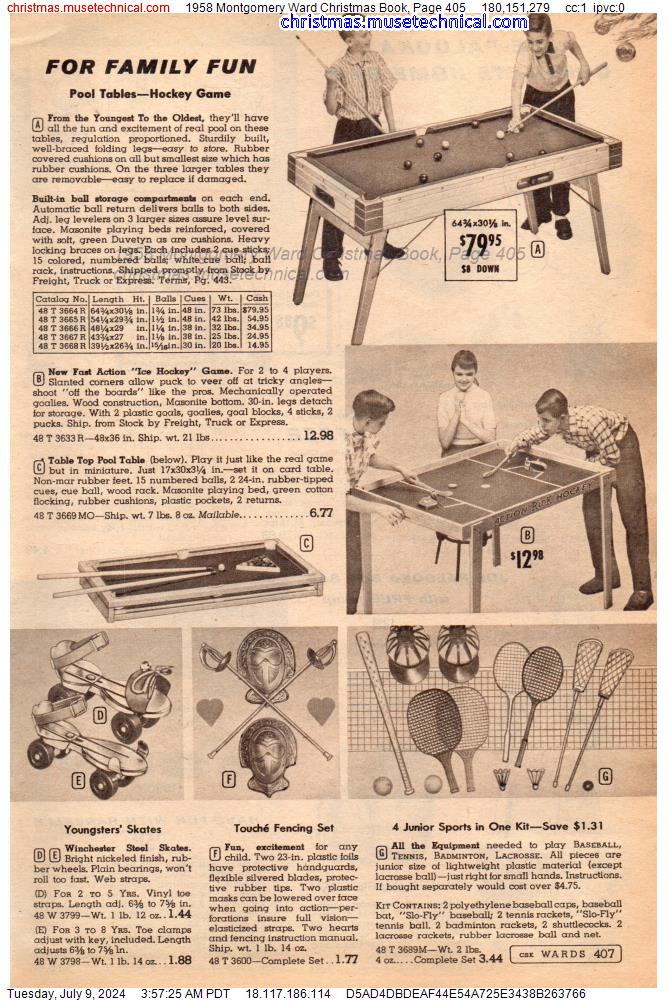 1958 Montgomery Ward Christmas Book, Page 405
