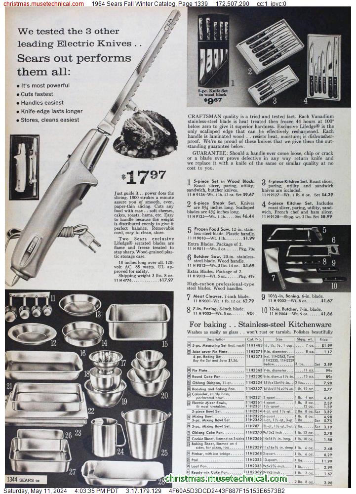 1964 Sears Fall Winter Catalog, Page 1339