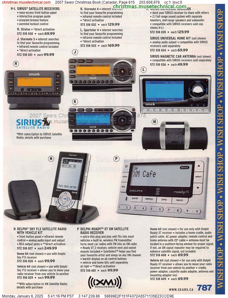 2007 Sears Christmas Book (Canada), Page 815