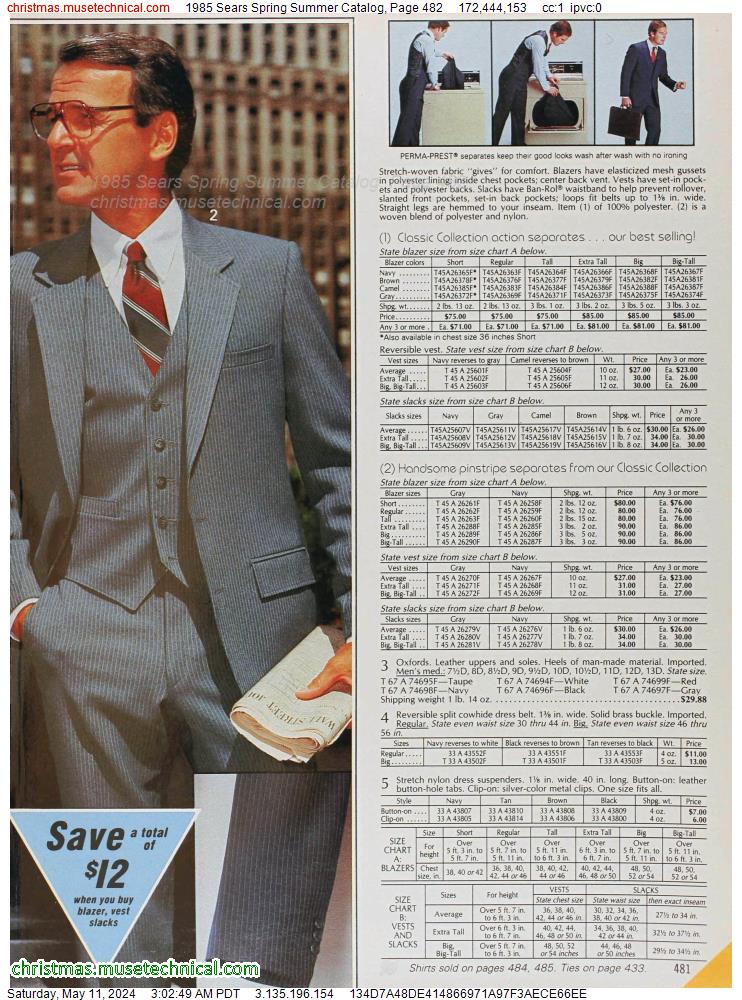 1985 Sears Spring Summer Catalog, Page 482