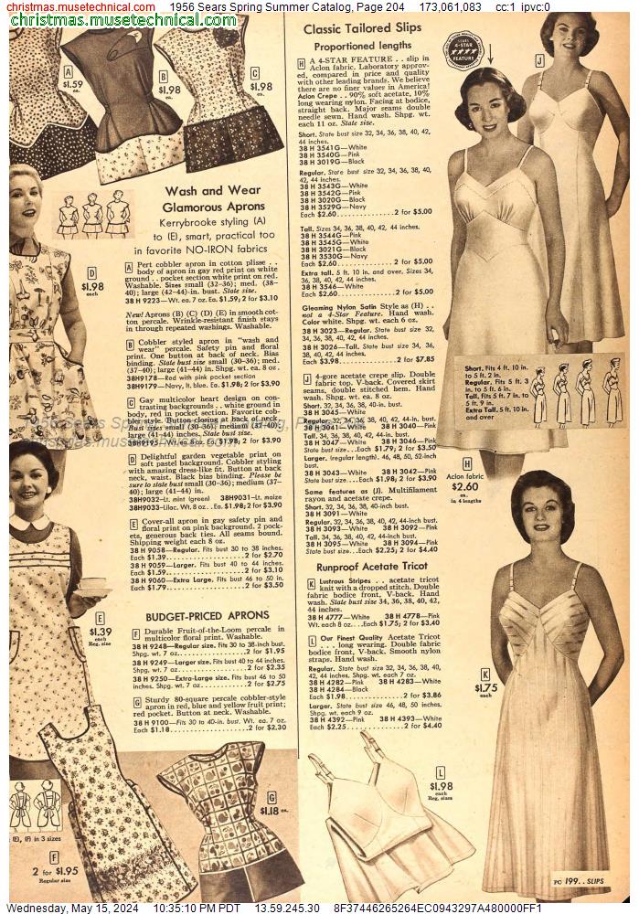 1956 Sears Spring Summer Catalog, Page 204