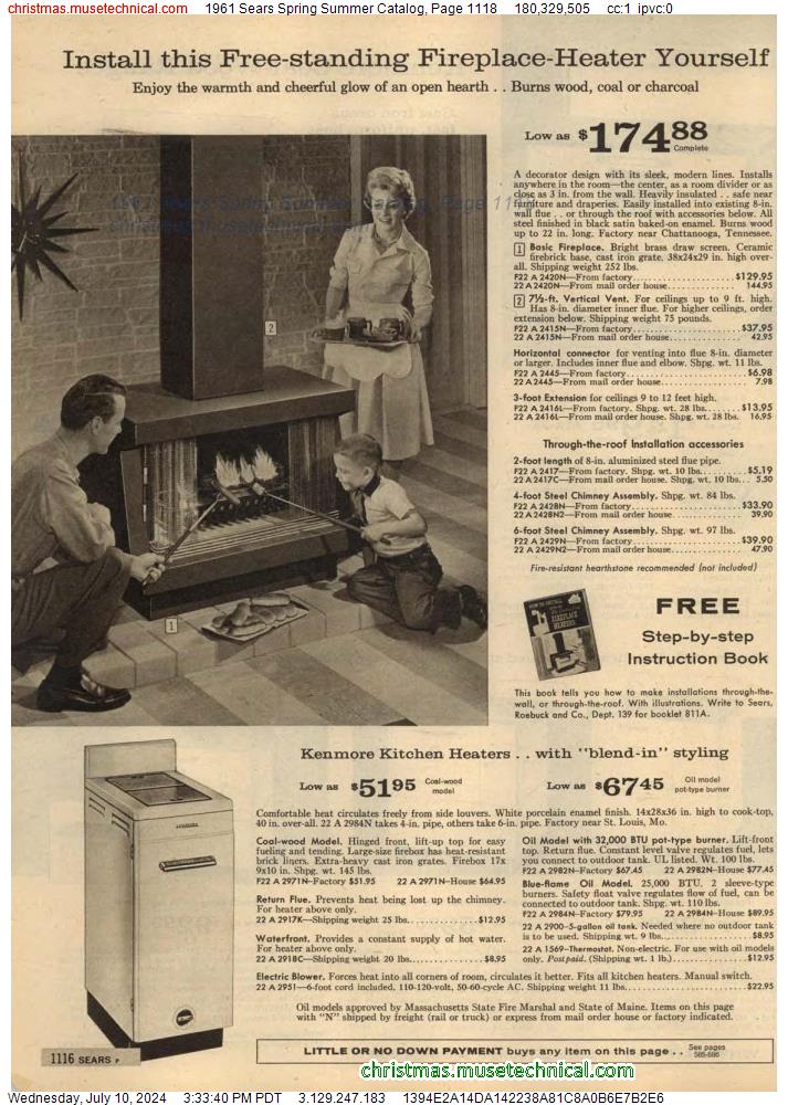1961 Sears Spring Summer Catalog, Page 1118