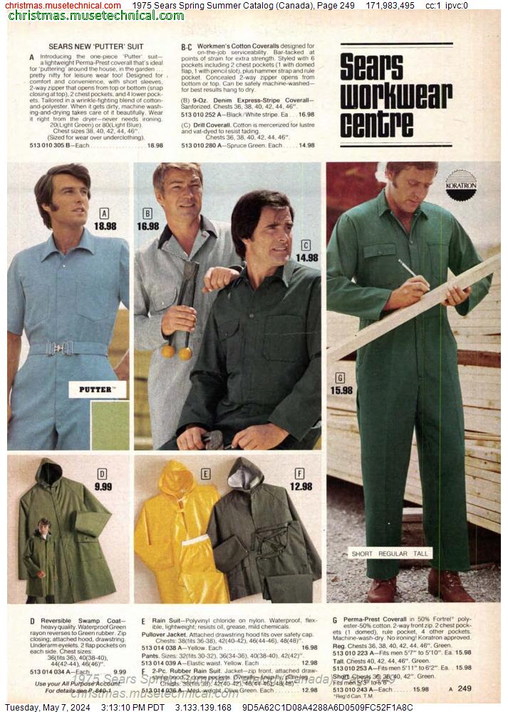1975 Sears Spring Summer Catalog (Canada), Page 249
