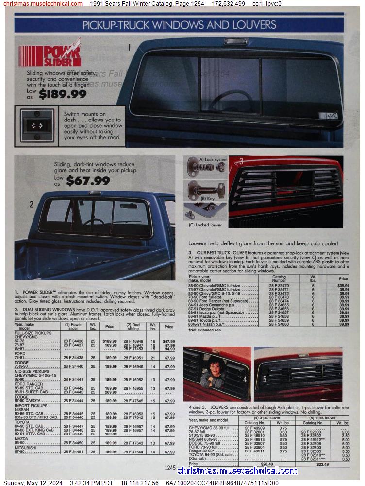 1991 Sears Fall Winter Catalog, Page 1254