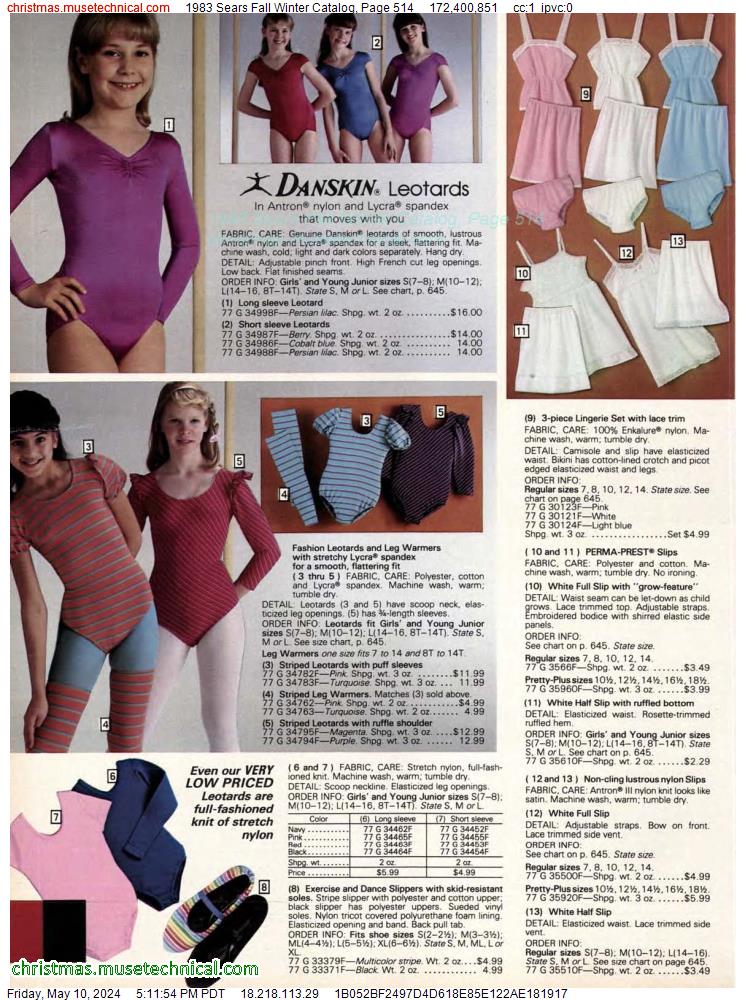 1983 Sears Fall Winter Catalog, Page 514