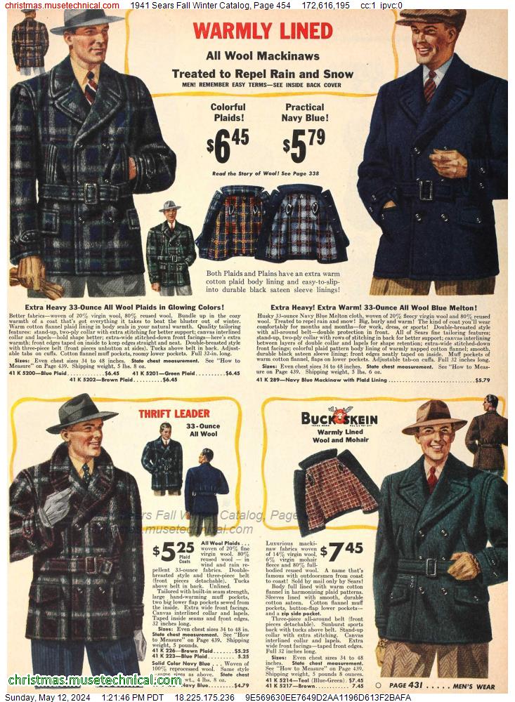 1941 Sears Fall Winter Catalog, Page 454