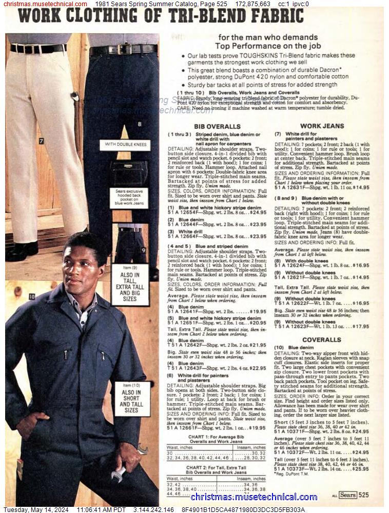 1981 Sears Spring Summer Catalog, Page 525