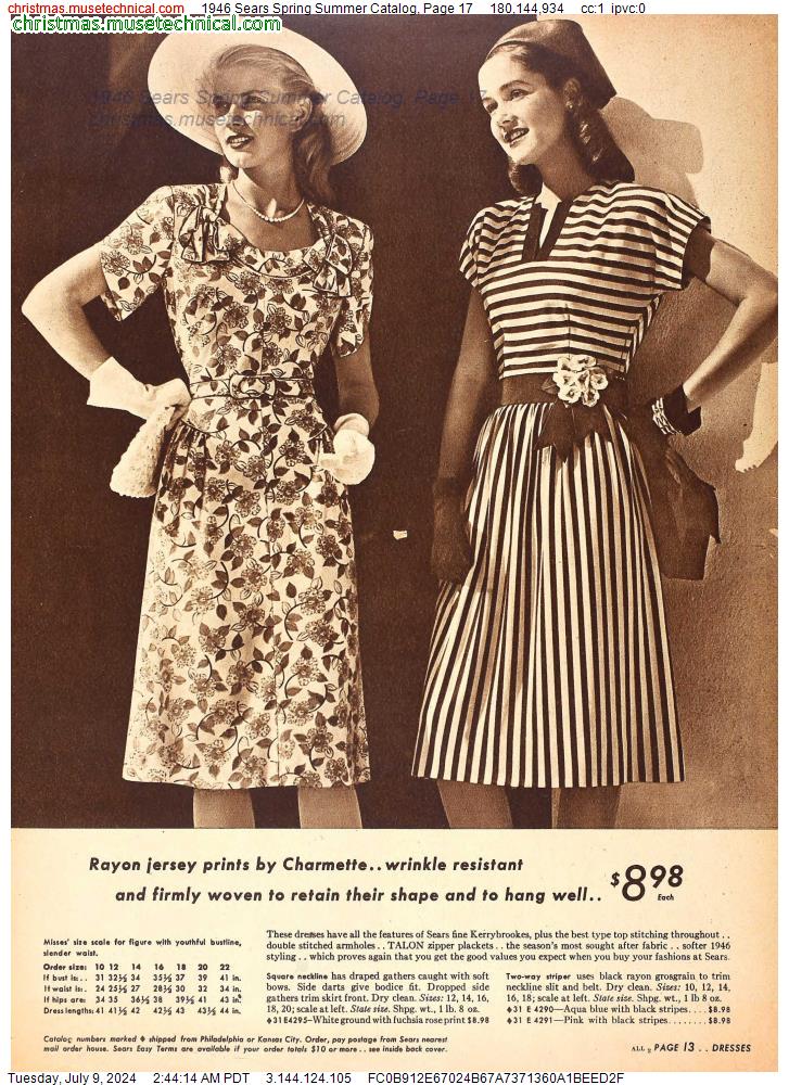 1946 Sears Spring Summer Catalog, Page 17