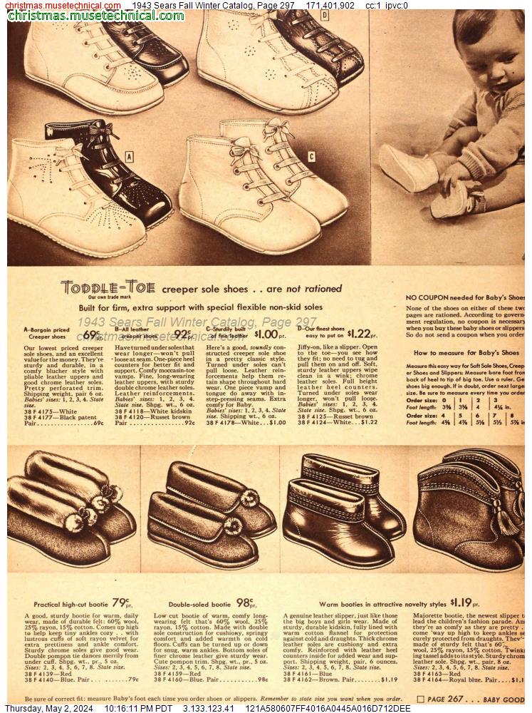 1943 Sears Fall Winter Catalog, Page 297
