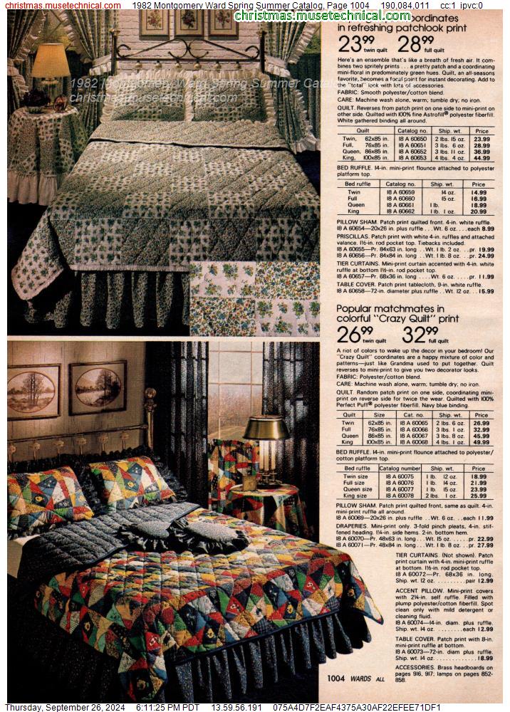 1982 Montgomery Ward Spring Summer Catalog, Page 1004