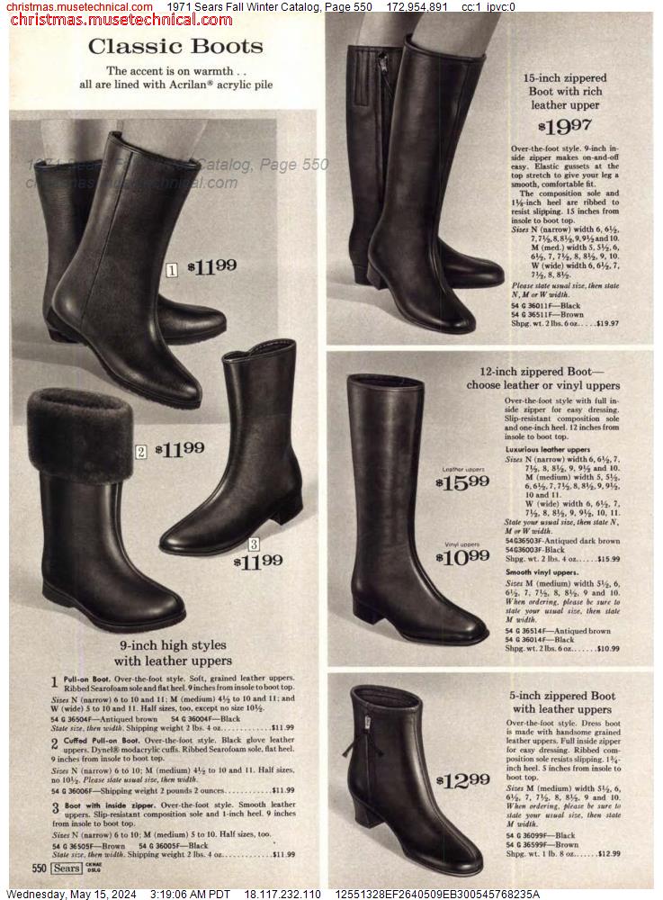1971 Sears Fall Winter Catalog, Page 550
