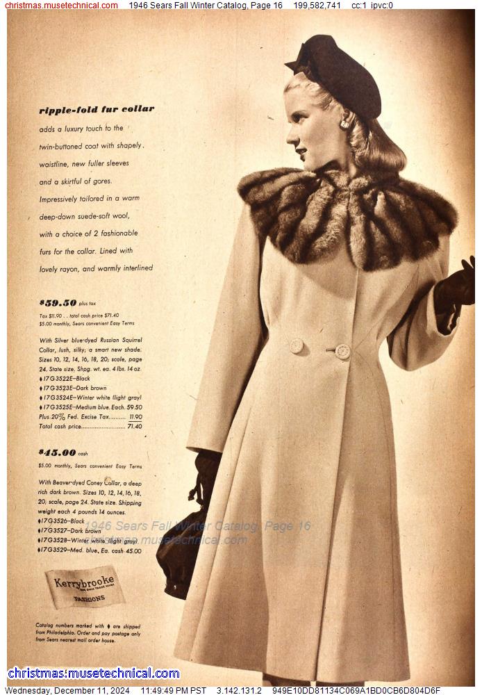 1946 Sears Fall Winter Catalog, Page 16