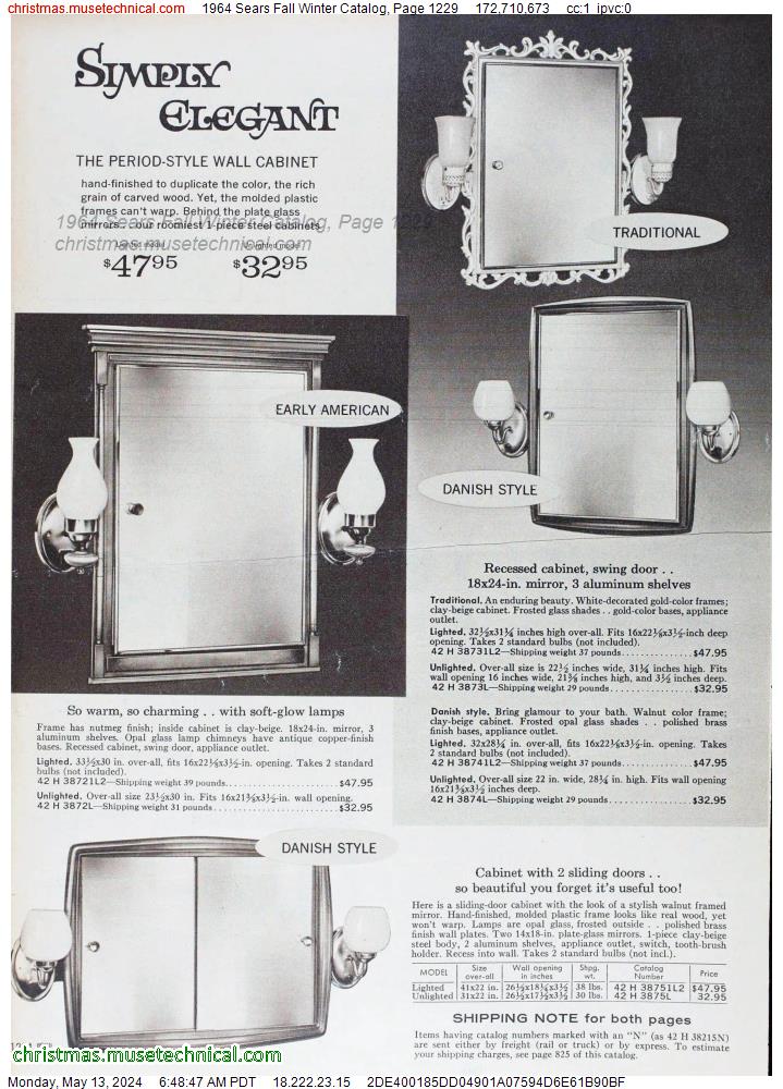 1964 Sears Fall Winter Catalog, Page 1229