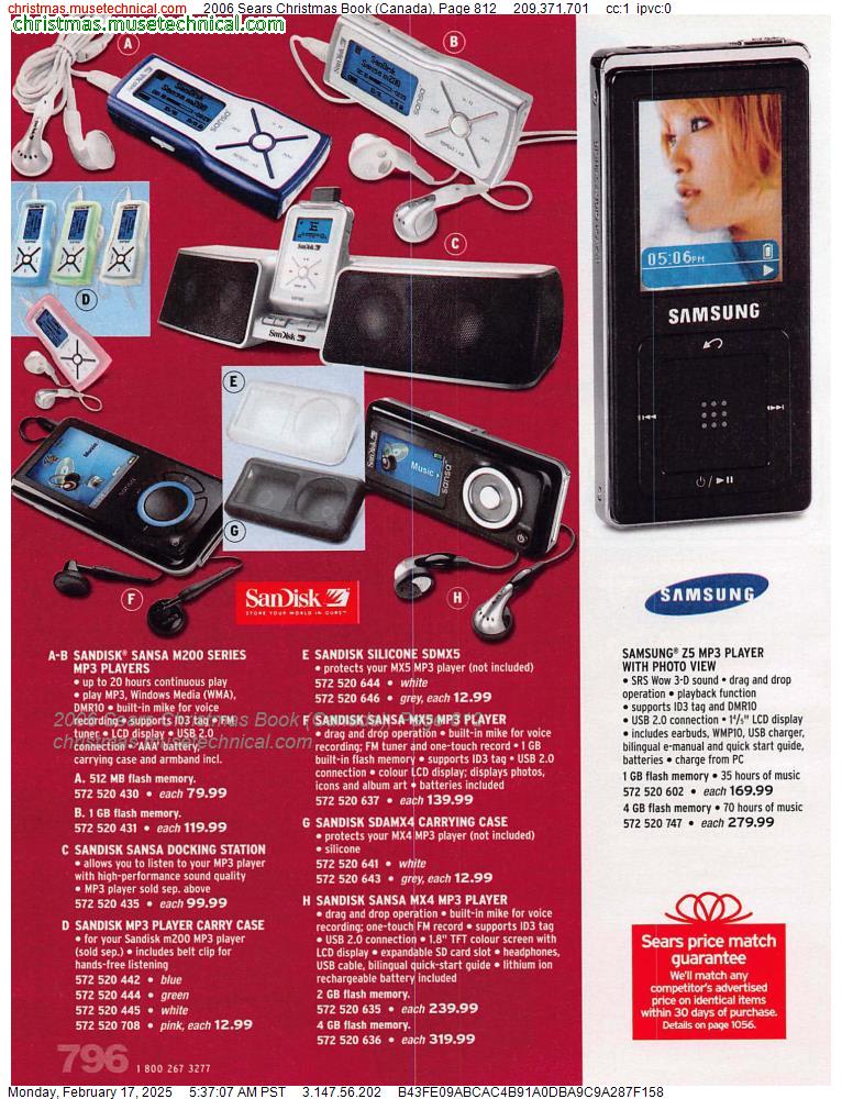 2006 Sears Christmas Book (Canada), Page 812