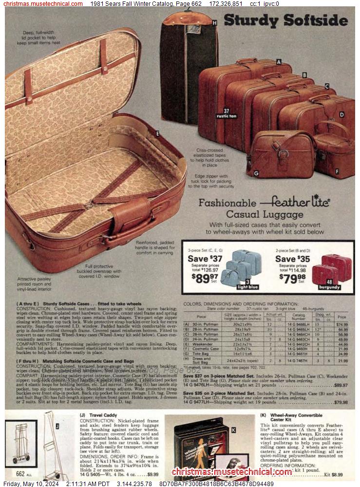 1981 Sears Fall Winter Catalog, Page 662