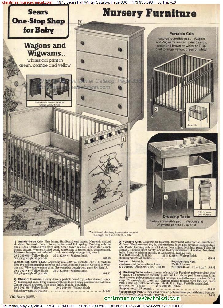 1975 Sears Fall Winter Catalog, Page 336