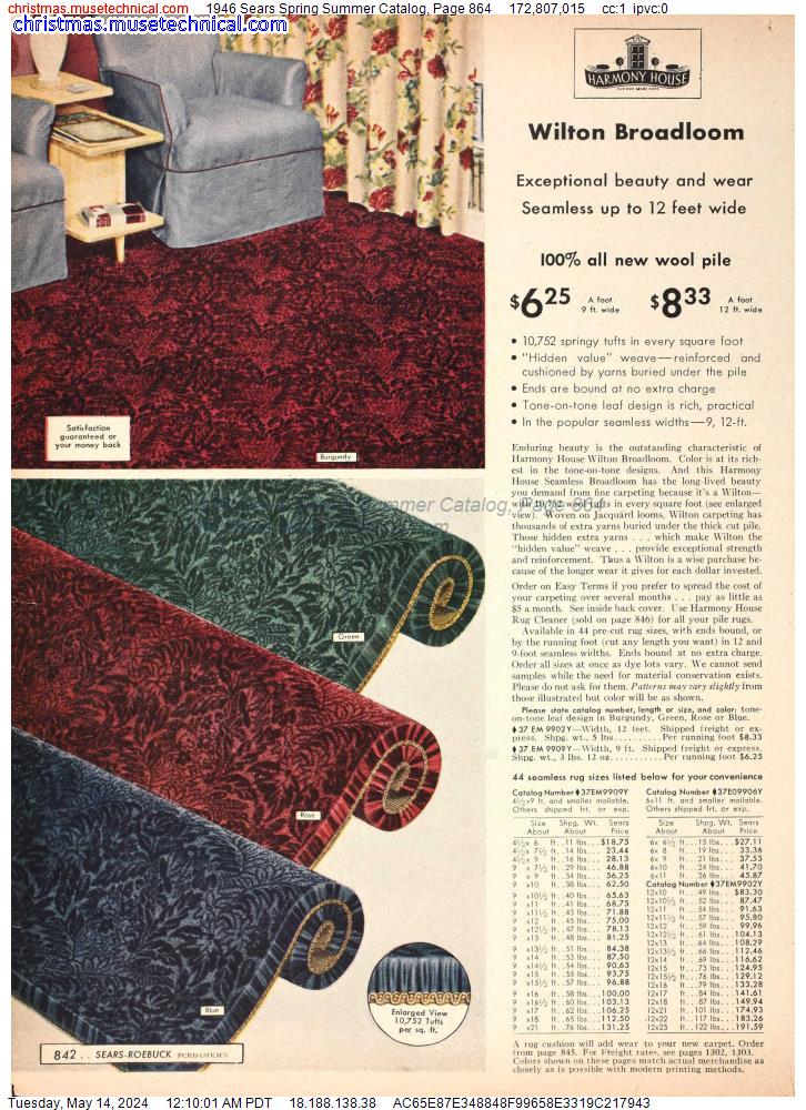 1946 Sears Spring Summer Catalog, Page 864