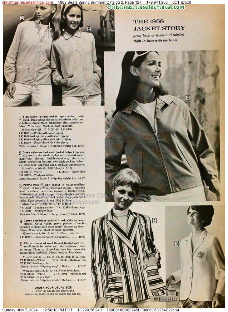1968 Sears Spring Summer Catalog 2, Page 127