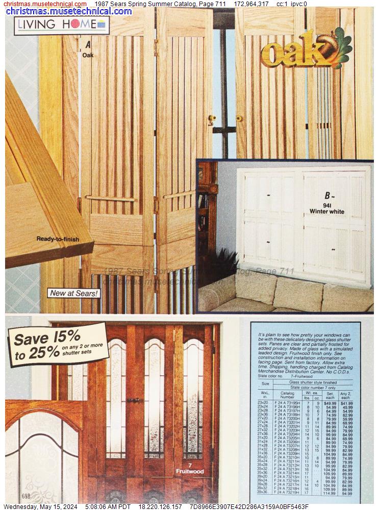 1987 Sears Spring Summer Catalog, Page 711