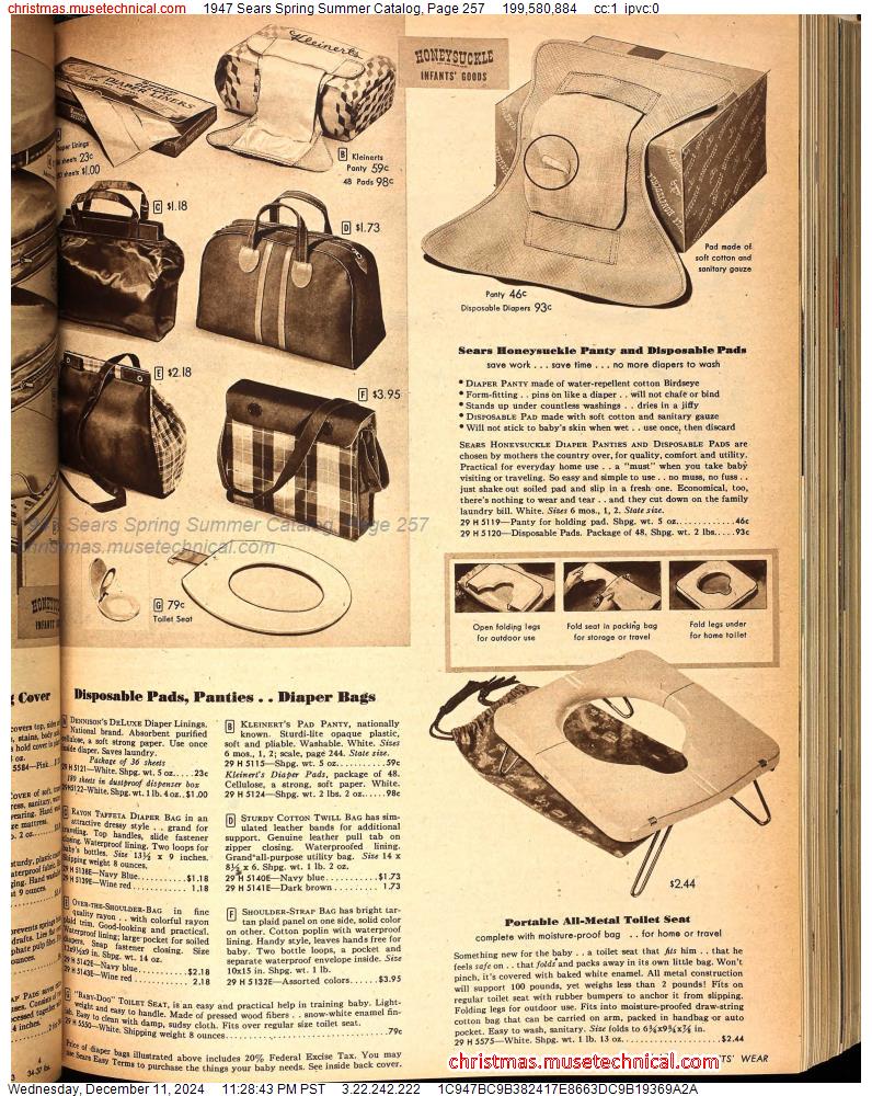 1947 Sears Spring Summer Catalog, Page 257