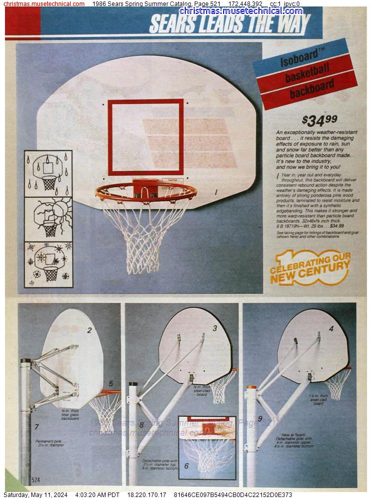 1986 Sears Spring Summer Catalog, Page 521