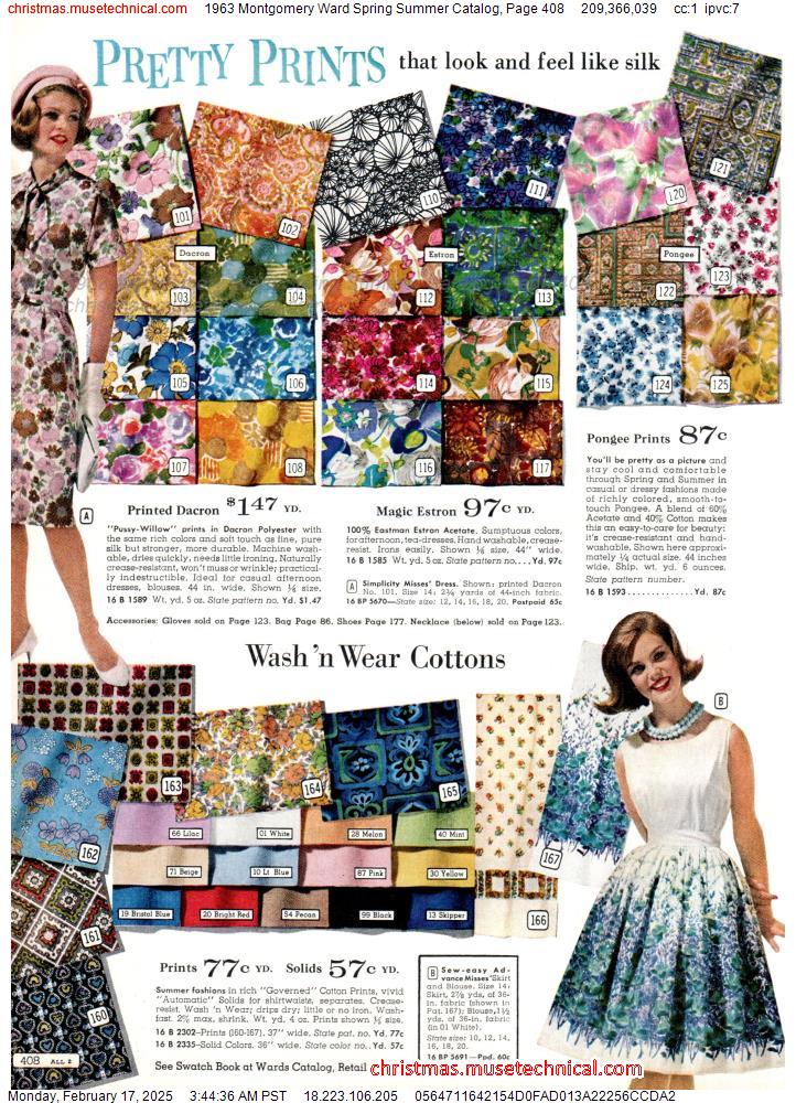 1963 Montgomery Ward Spring Summer Catalog, Page 408