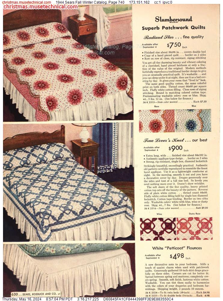 1944 Sears Fall Winter Catalog, Page 740