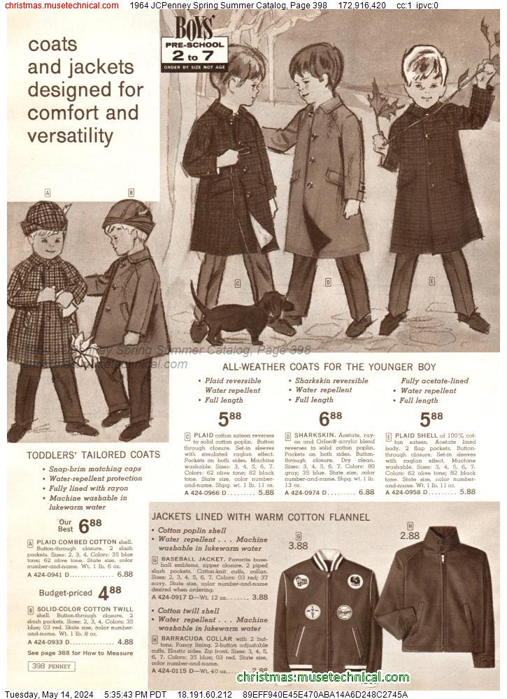 1964 JCPenney Spring Summer Catalog, Page 398