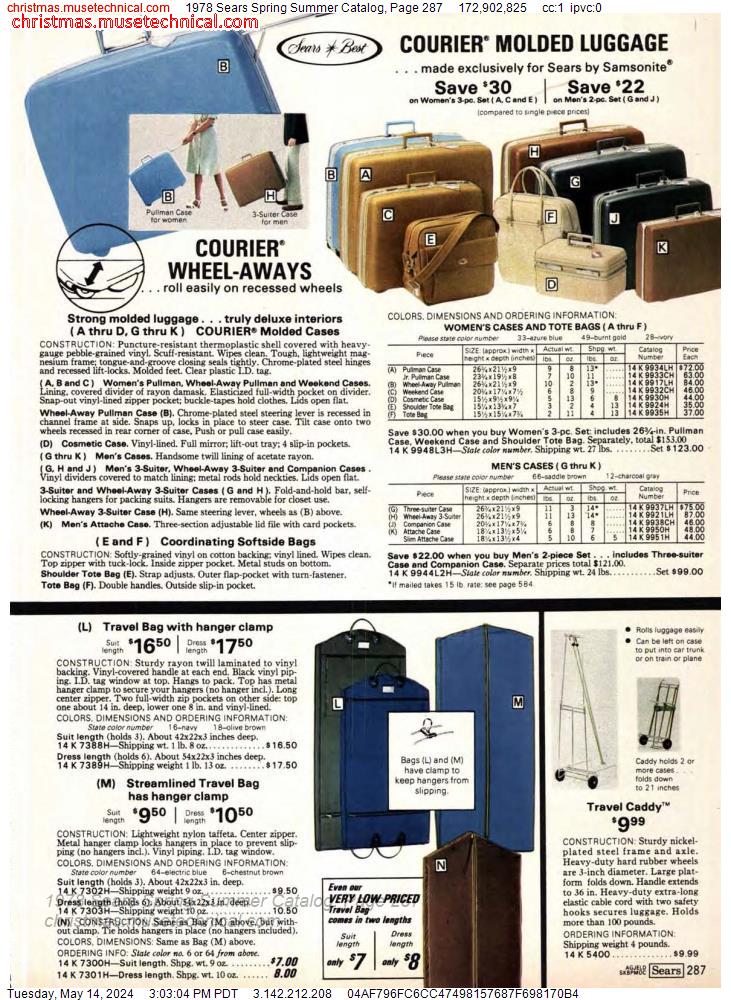 1978 Sears Spring Summer Catalog, Page 287