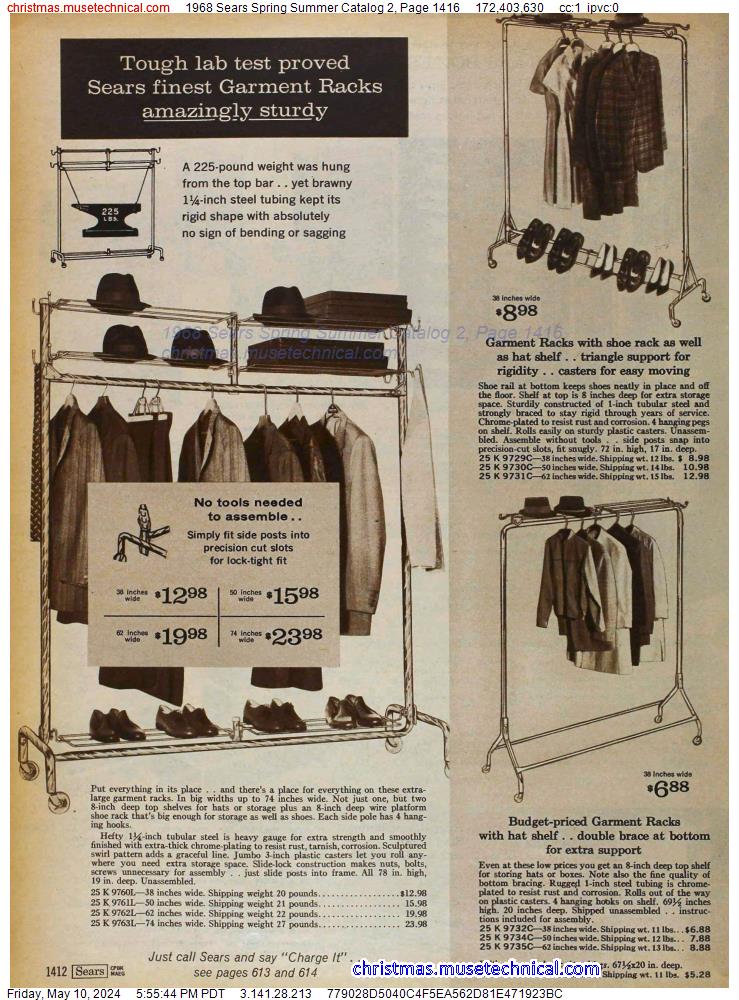 1968 Sears Spring Summer Catalog 2, Page 1416