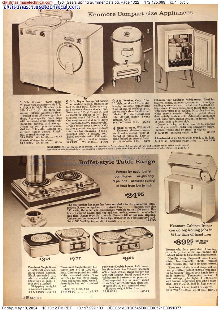 1964 Sears Spring Summer Catalog, Page 1322