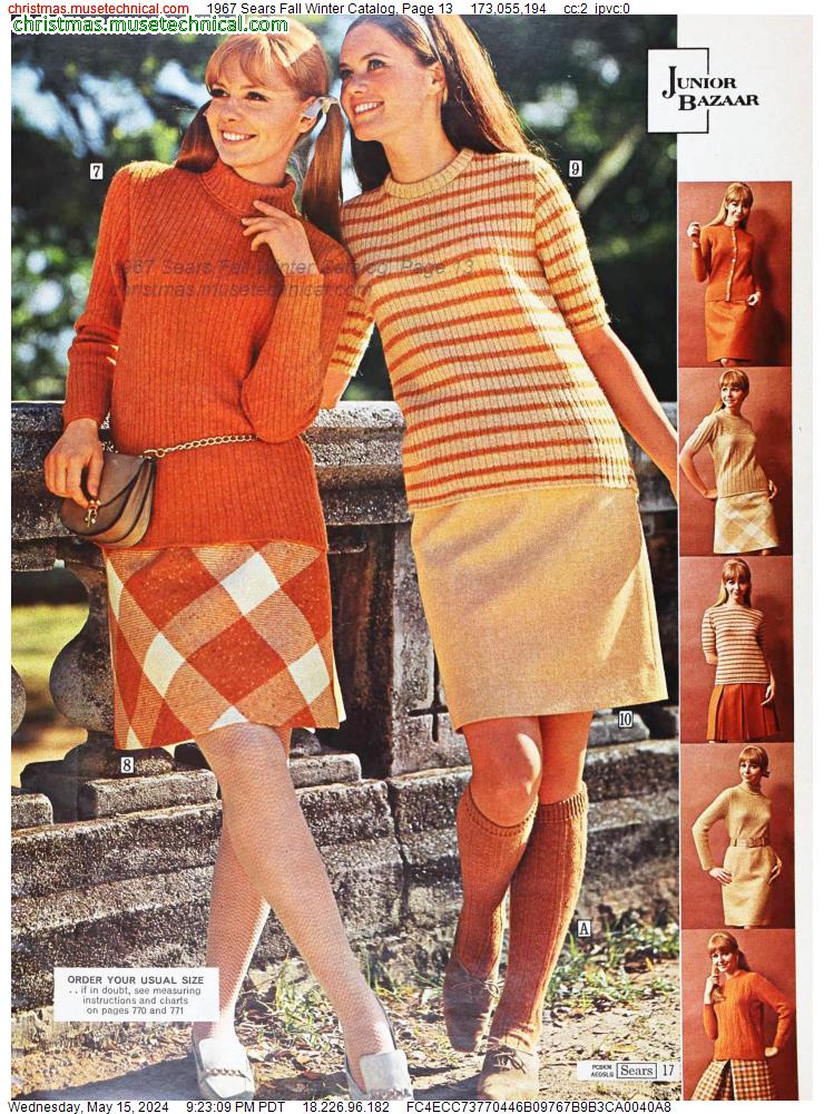 1967 Sears Fall Winter Catalog, Page 13