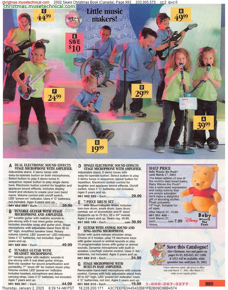 2002 Sears Christmas Book (Canada), Page 993