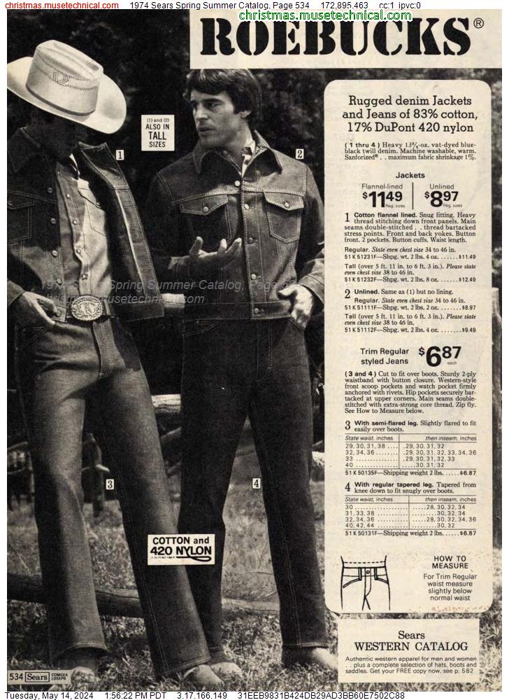 1974 Sears Spring Summer Catalog, Page 534
