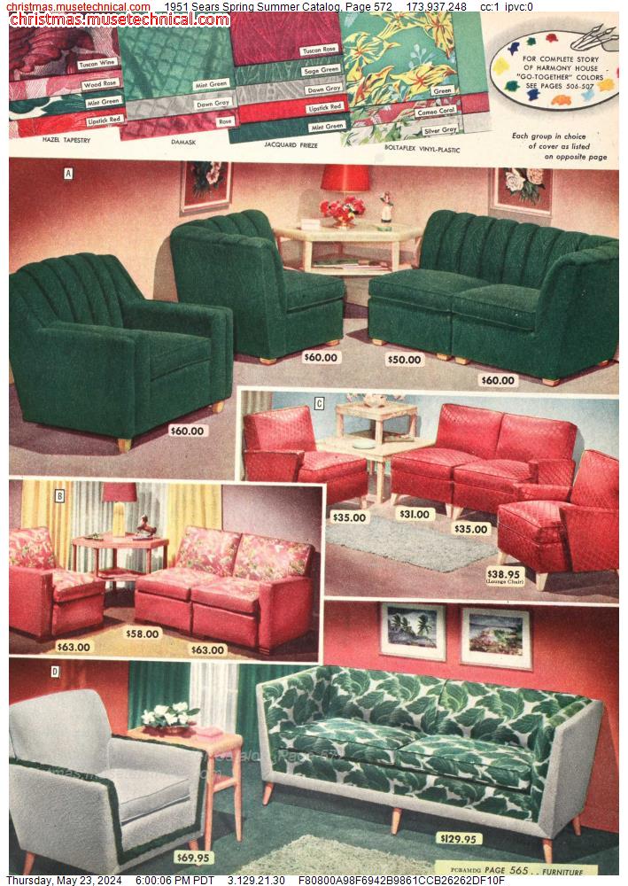 1951 Sears Spring Summer Catalog, Page 572