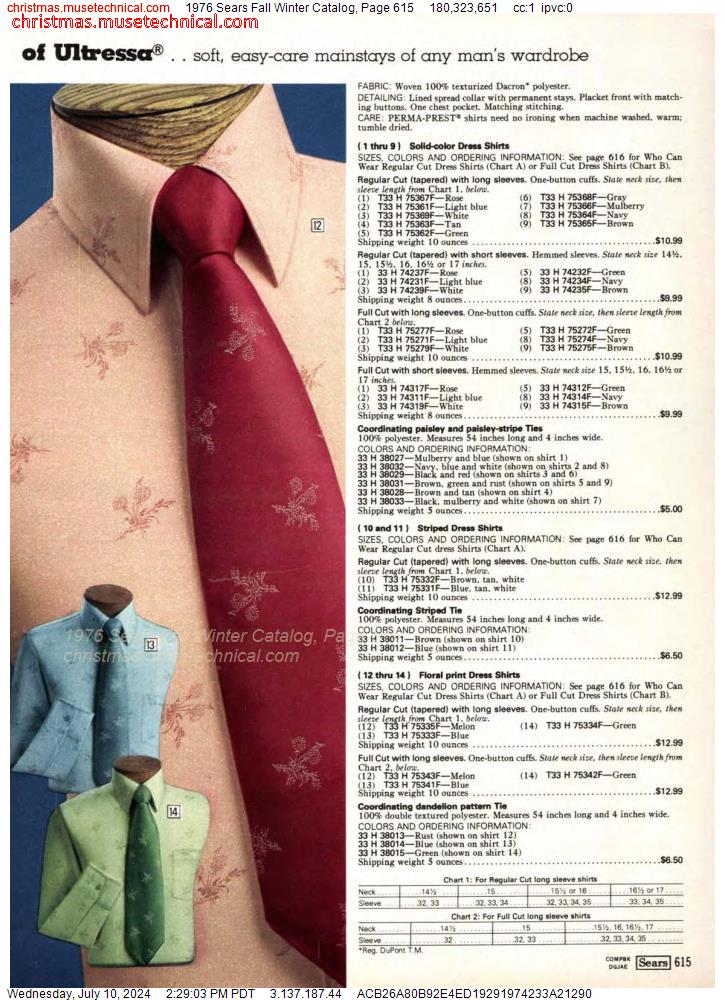 1976 Sears Fall Winter Catalog, Page 615