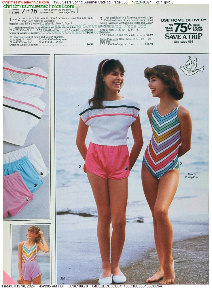 1985 Sears Spring Summer Catalog, Page 305