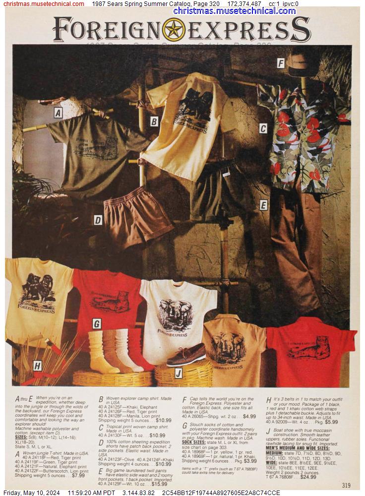 1987 Sears Spring Summer Catalog, Page 320