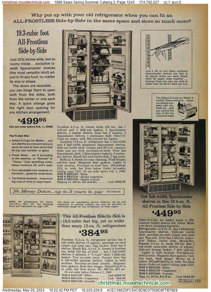 1968 Sears Spring Summer Catalog 2, Page 1243