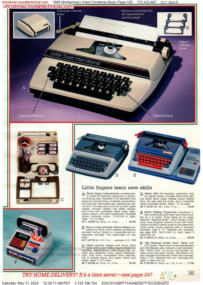1985 Montgomery Ward Christmas Book, Page 105